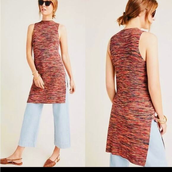 Anthropologie Space Dye Tami Ribbed Tunic - Picture 1 of 7